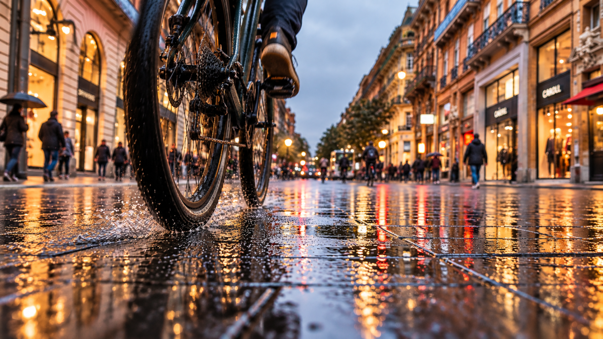 Vélo sous la pluie à Toulouse : comment continuer à rouler sereinement ?